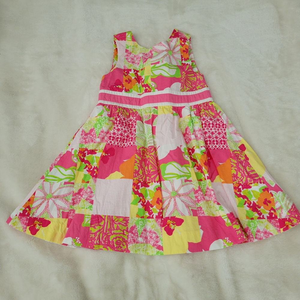 Lilly Pulitzer Pink and Green Sleeveless Sundress